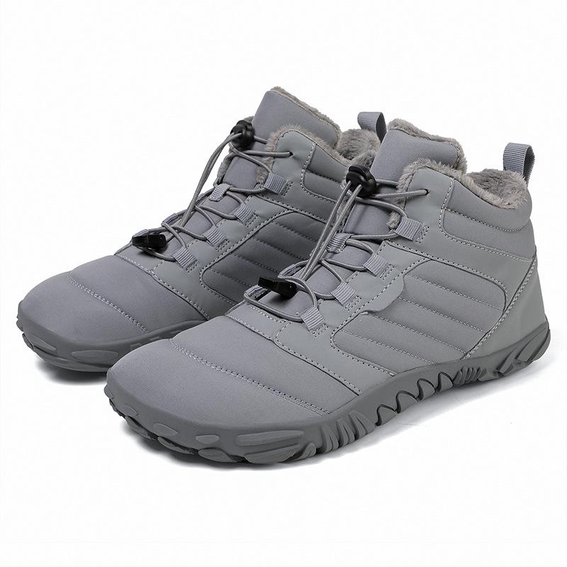 

Unisex Winter Snow Boots: Barefoot Style, Thick-Soled, Cotton and Fleece-Lined, Warm for Hiking 37