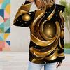 Women Plus Size Long Sleeve Drawstring Hoodie Floral Tree Printed Black Pullover Kangaroo Pocket