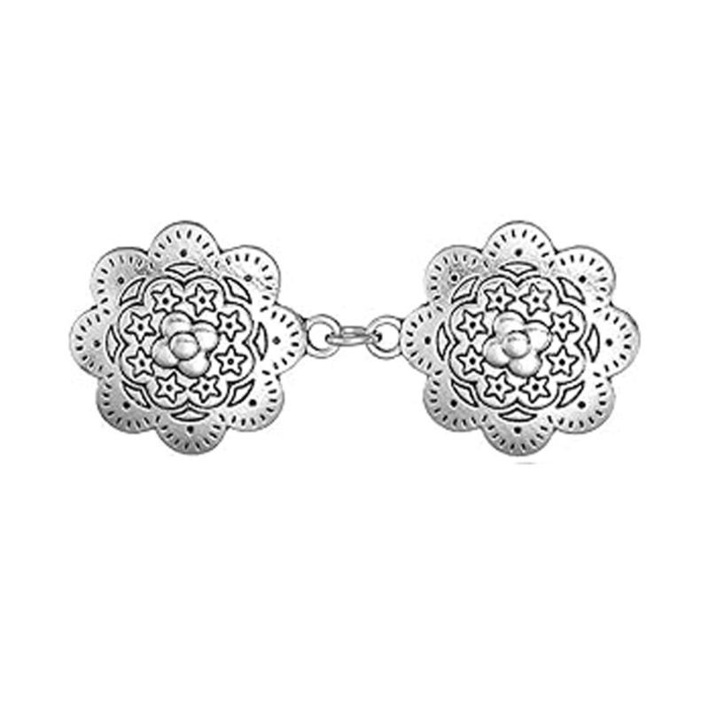 Vintage Sweater Clip Elastic Chain Clip Business Meeting Jewelry Alloy Texture Clothing Jewelry for Fashionable Women