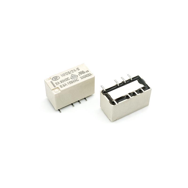 Hongfa HFD3 Surface Mount Signal Relay, 2 Sets Changeover, 2A Load, Tape & Reel