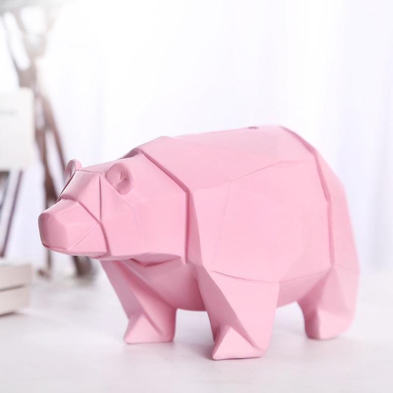Klassische Cartoon-Sparschwein mit Eisbären-Design für Zuhause, Arbeitszimmer, Schlafzimmer oder Bürodekoration