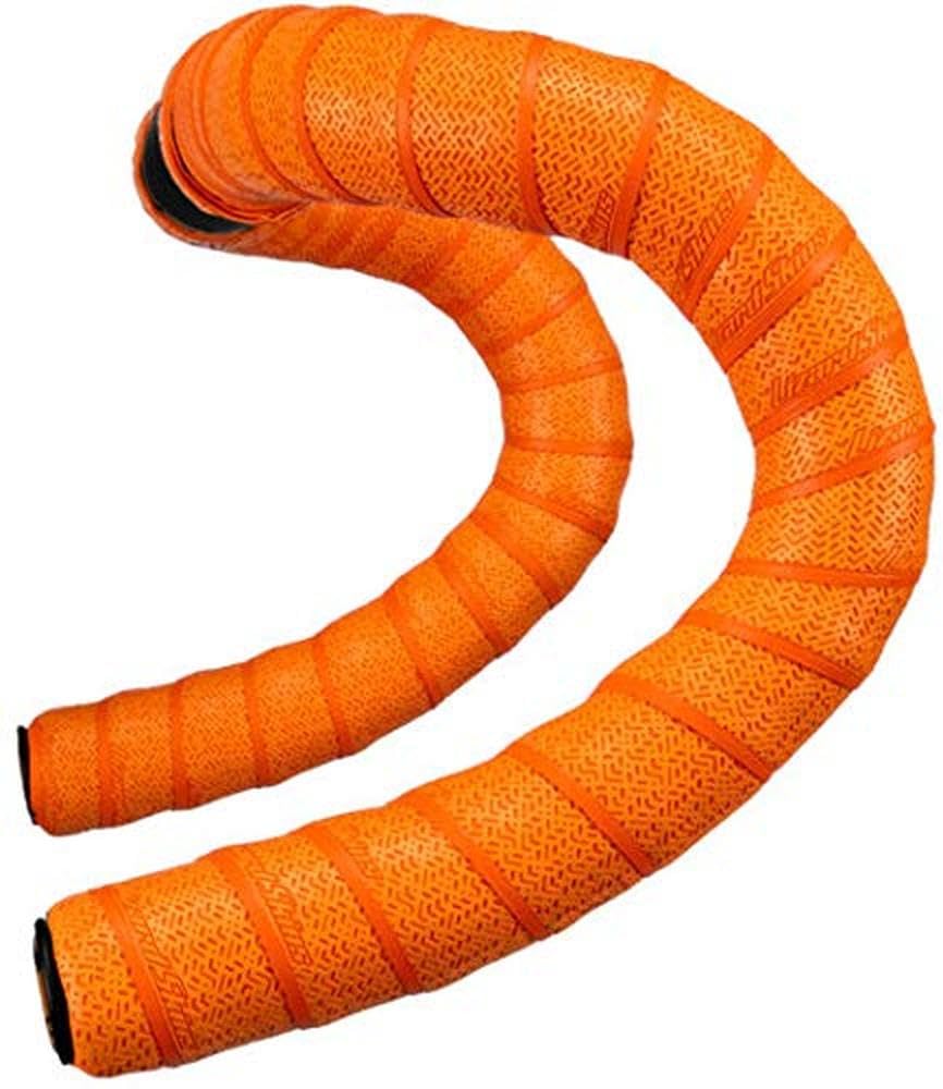 Lizard Skins Bicycle Bar Tape DSP Bar Tape V2 Thickness with Bar End Plugs Tangerine Orange 3.2mm Screw-in