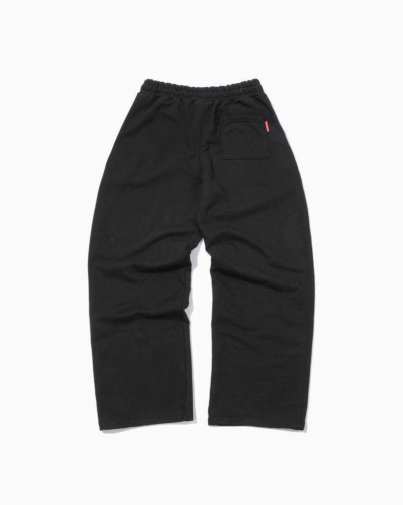 PSSHOPPER Washed One-Pleat Wide Pants [Black]