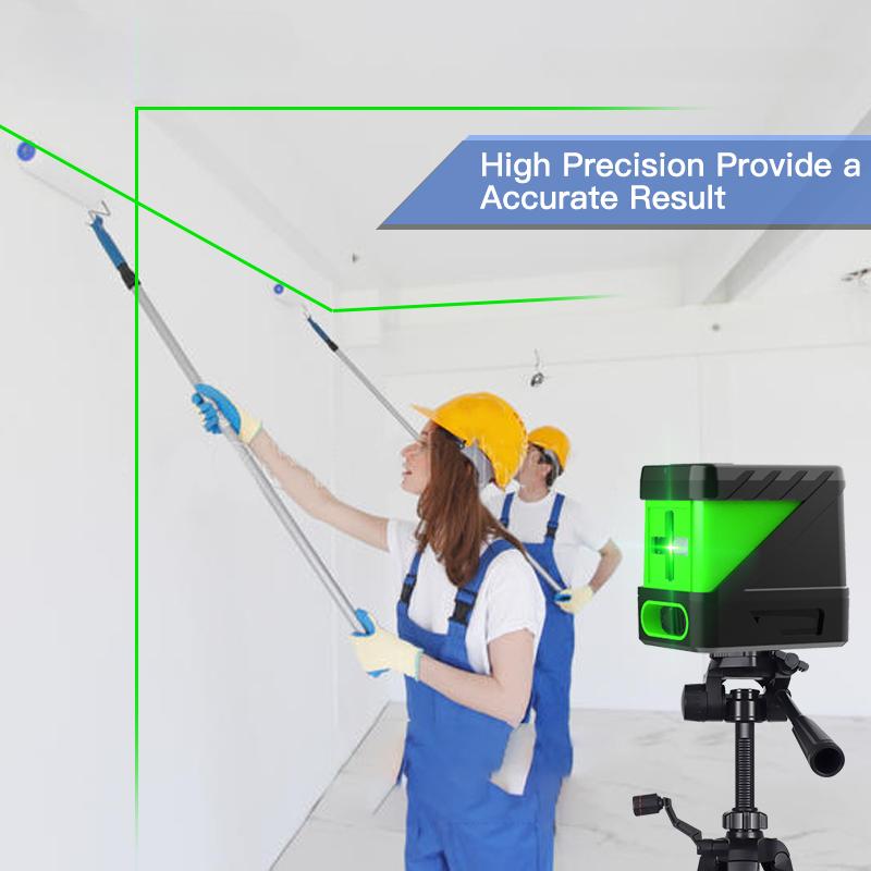 2 Lines Laser Level Self Levelling Green Beams Laser Horizontal & Vertical Cross-Line