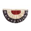 Pleated Fan Banner with Star Pattern for Outdoor and Indoor Hanging Patriotic Celebration Decor with Grommets for Easy Mounting