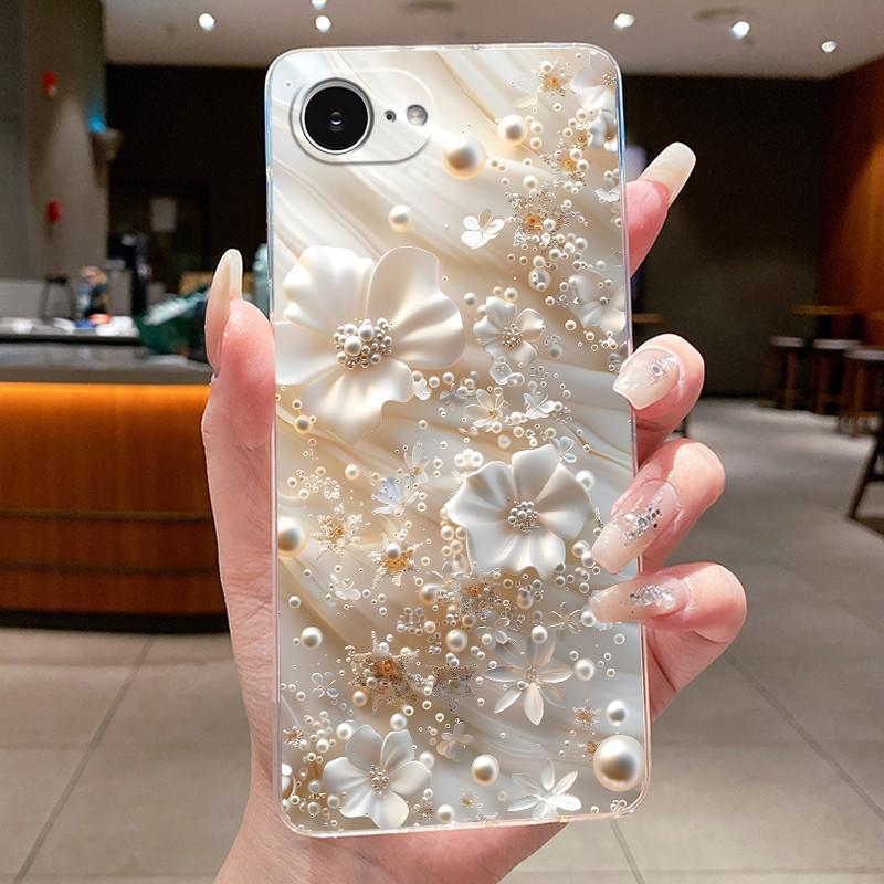 Per Custodia iPhone 17e Trasparente Lusso Moda Elegante Farfalla Fiore Morbido TPU Silicone Copri Telefono per Apple iPhone 17e 17 e Casing