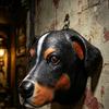 Latex Dog Head Masque Realistic Animal Full Head Masque for Halloween Costume Cosplay Fancy