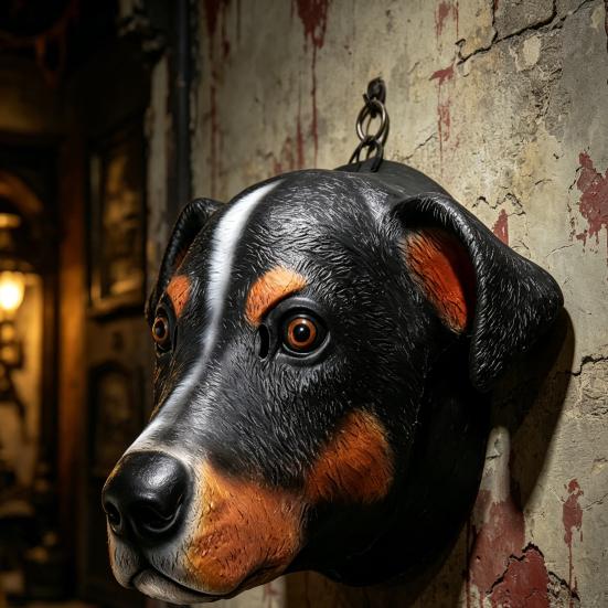 Latex Dog Head Masque Realistic Animal Full Head Masque for Halloween Costume Cosplay Fancy