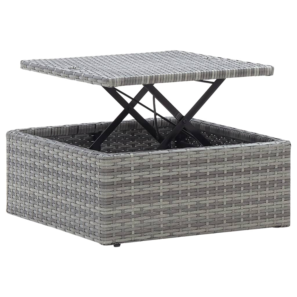 Garten Sonneninsel mit Dach Grautöne Poly-Rattan