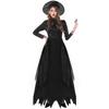 Cosplay export, halloween cos adult black witch dark demon horror masquerade ghost bride outfit
