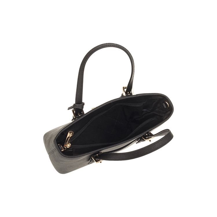 Michael Kors Bolso de mano de cuero liso con logo Jet Set Minimalist para mujer Negro 35T9GTVT0L-BLACK