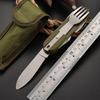 7 In 1 Multifunctional Outdoor Cutlery Portable Knife Spoon Fork Opener Can Opener Picnic Camping Hiking Trip Foldable Cutlery