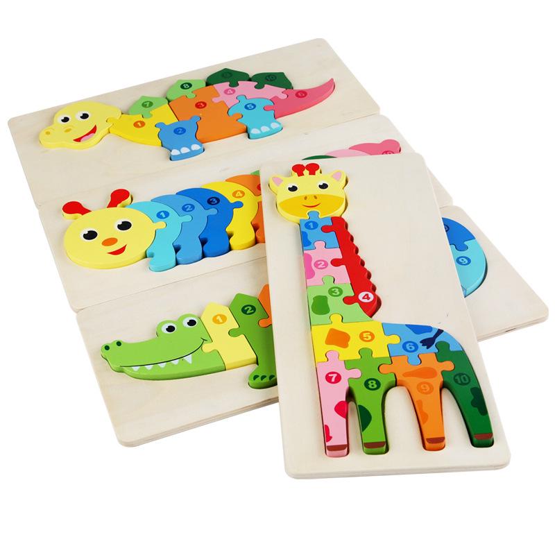 3D Wooden Transportation Animal Puzzle: Educational Jigsaw Board for Early Learning
