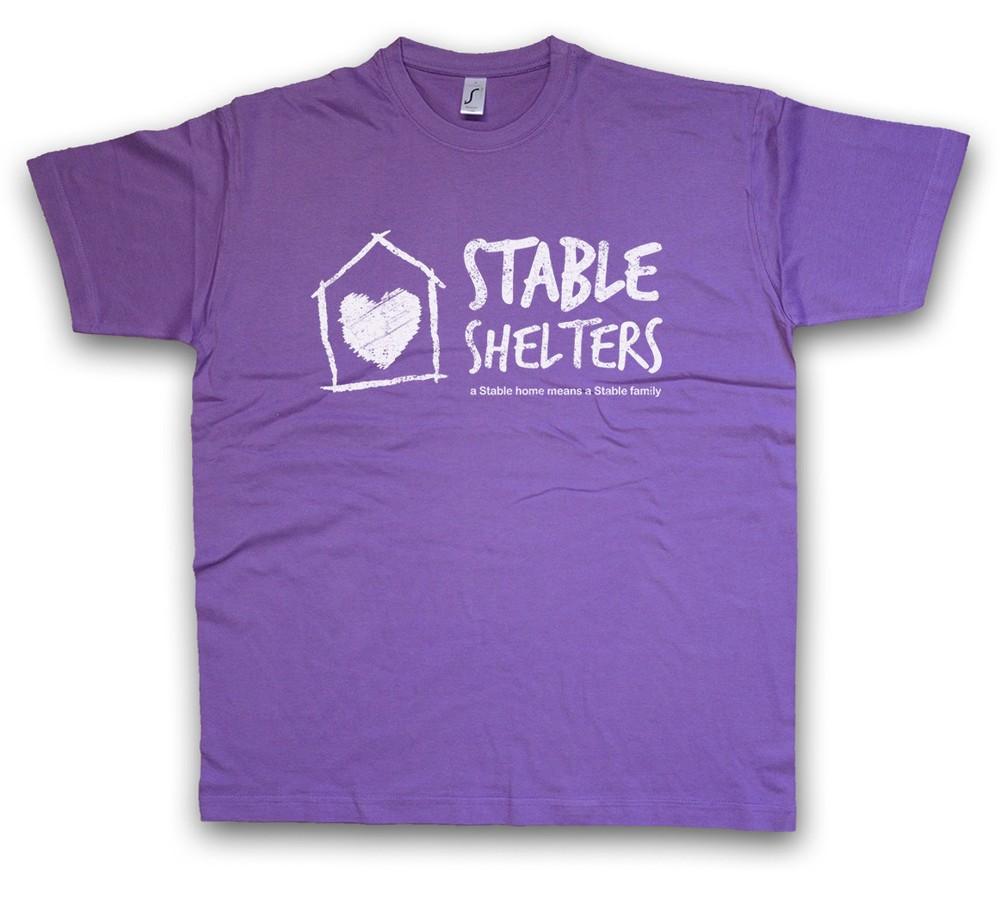 STABLE SHELTERS T-SHIRT Foundation Suits Harvey New Houses Families Logo Sign