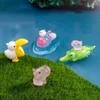 Cartoon Luminous Capybara Statue DIY Accessories Car Ornament Miniature Capybara Figurines Dollhouse Decoration Toy