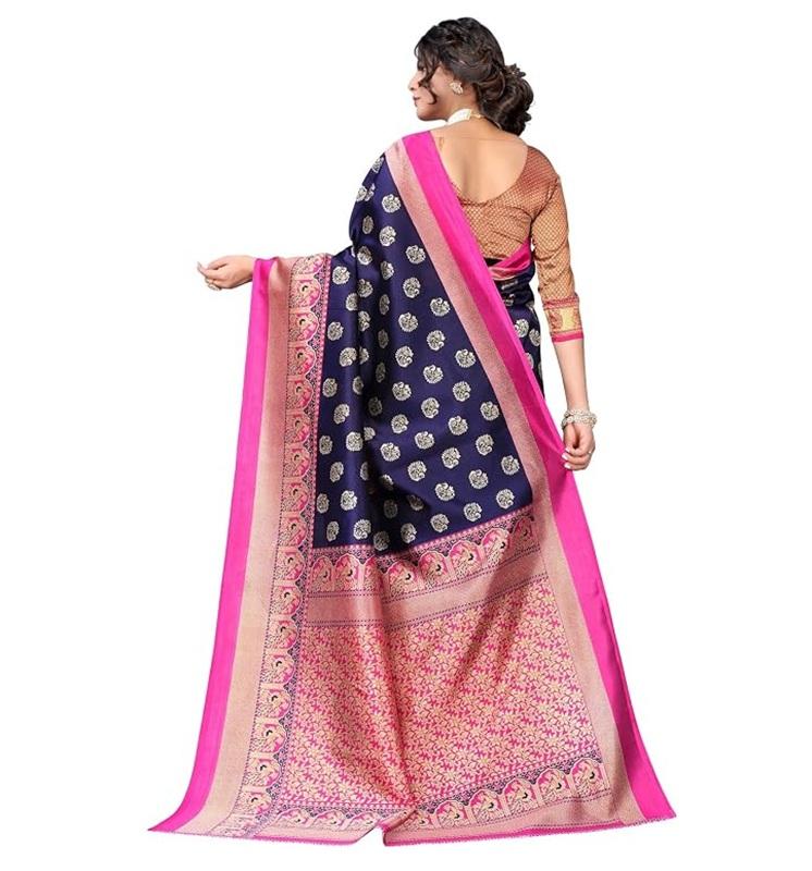 TreegoArt Fashion Women's Art Silk Occasion Wear Prnited Saree With Unstitched Blouse Piece - Pack Of 1