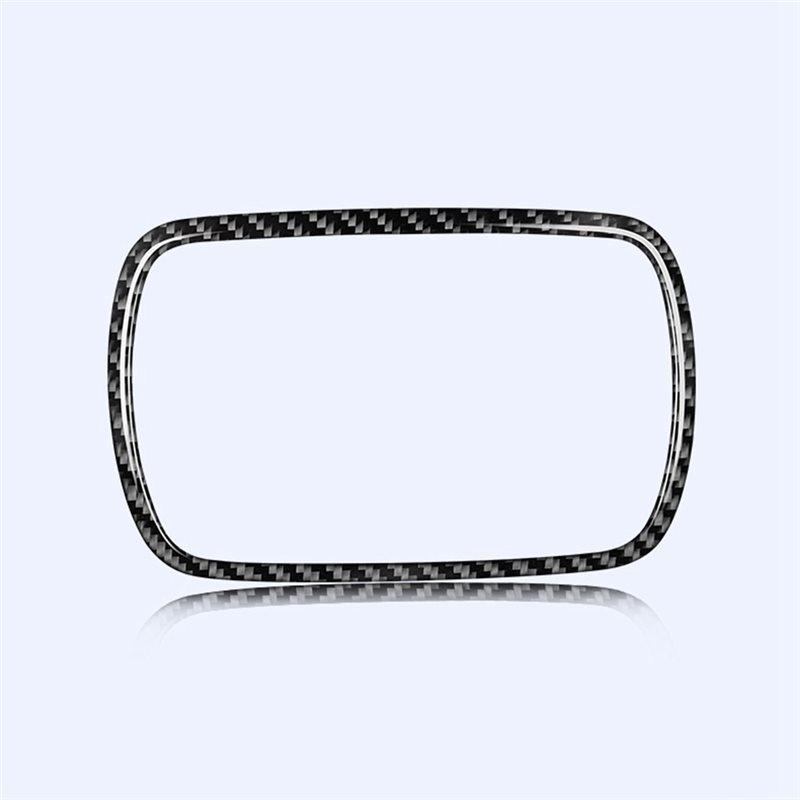 5 Inches Car Navigation Panel Bezel Real Hard Carbon Fiber Trim Sticker For Fiat 500 Abarth 595 2010-2015