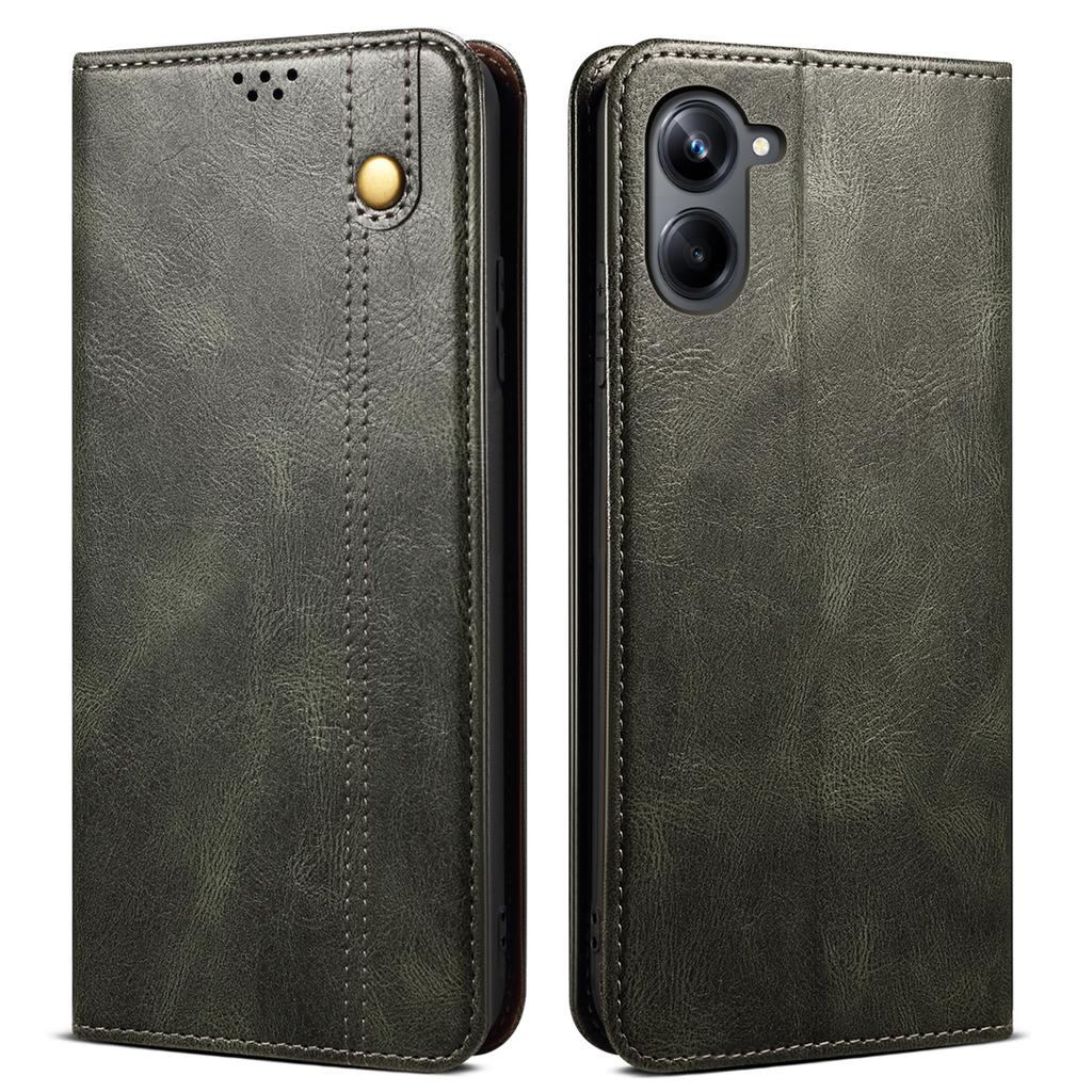 Für Samsung Galaxy A06 4G Hülle Crazy Horse Textur Wachsleder Brieftasche Ständer Abdeckung