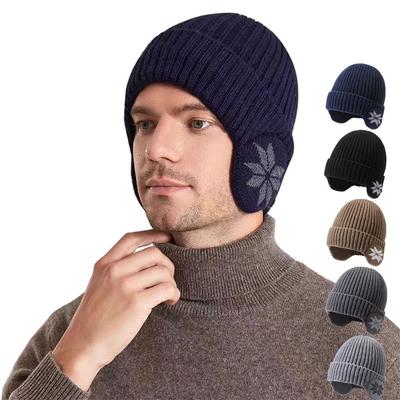 Windproof Winter Knitted Hat Insulated Knitted Beanie Universal Fit Warm Knit Cap  Outdoor Sports