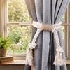 Solid Wood Sticks Curtain Binding Rope Simple Curtain Straps Curtain Tiebacks  Home Decoration