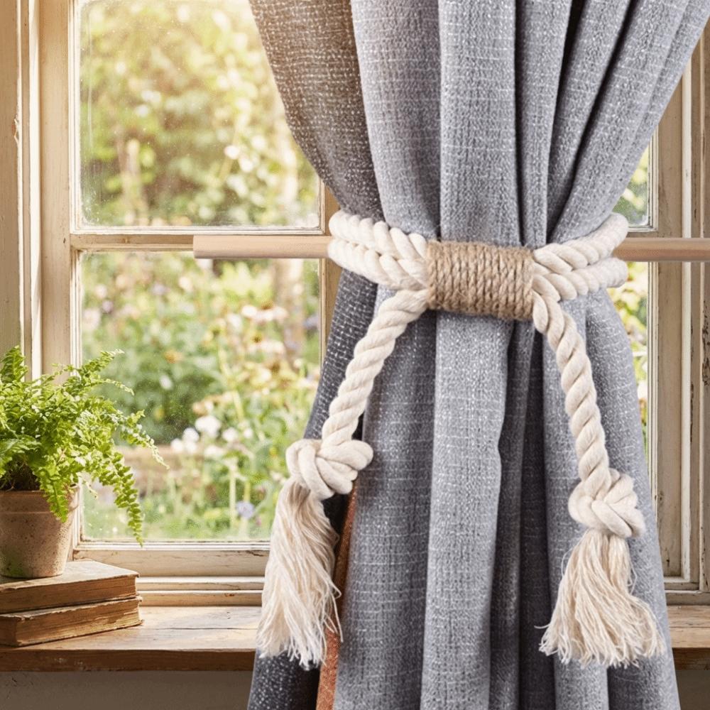 Handmade Curtain Tiebacks Simple Curtain Buckle Durable Curtain Binding Rope  Home Decoration