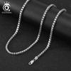 ORSA JEWELS 925 Sterling Silver Italian 1-3mm Box Chain Necklace for Women Classic Box Choker Necklace Dainty Jewelry Gift SC32
