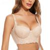 Push Up Bra Corset Top Bustier Sexy Lace Bras For Women  Padded Underwire Lingerie