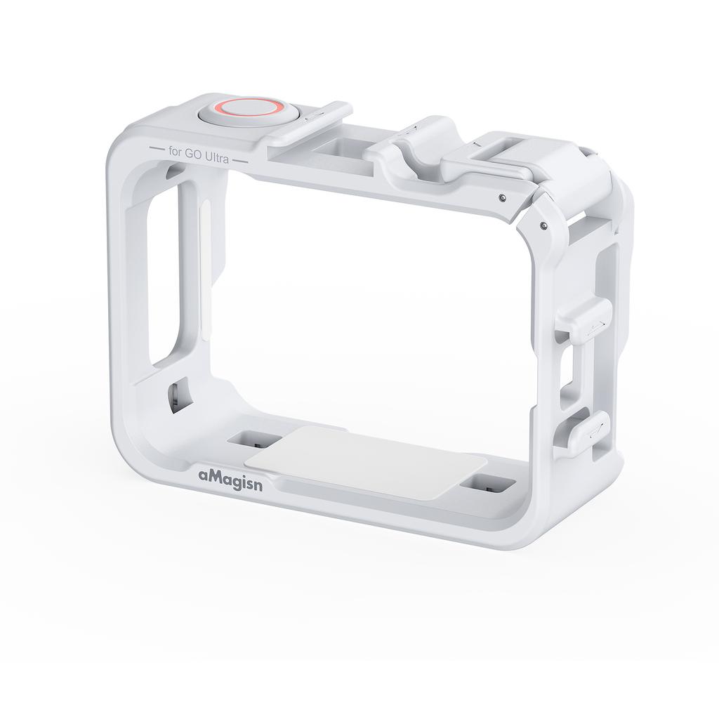 Plastic Protective Frame Cage for Insta360 GO Ultra Accessories Cage w Cold Shoe Multifunction Expansion Mounts For Go Ultra