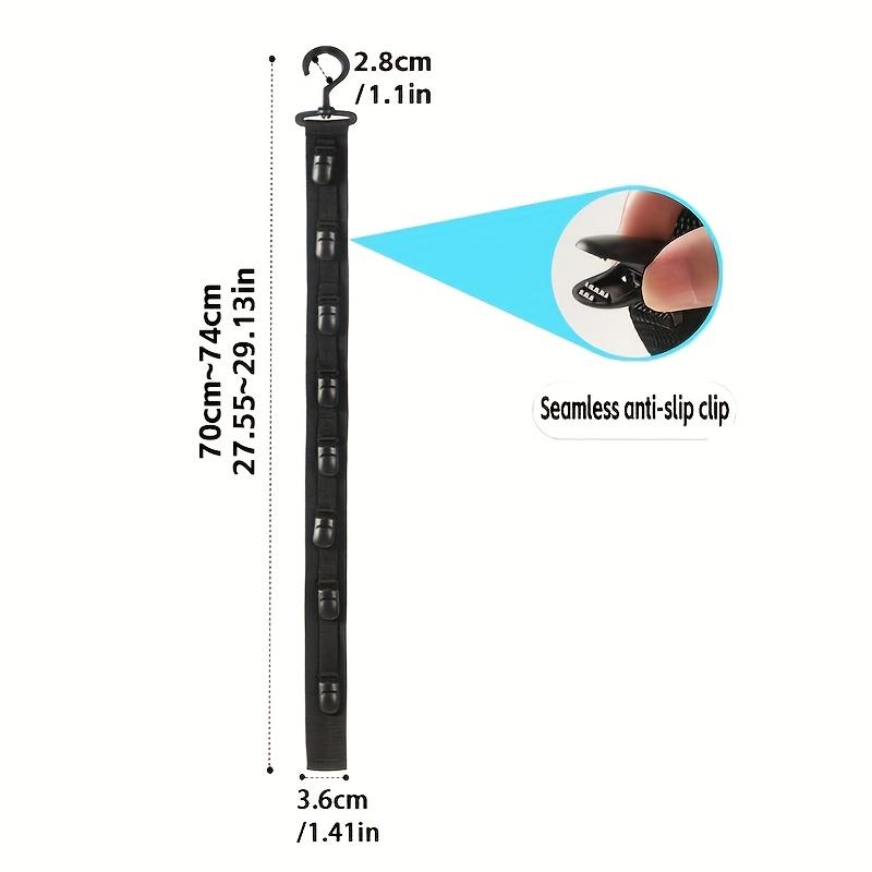 1PC Hat Storage Hanger with 8 Clips, Holds 8 Baseball Caps, Available In Gray & Black, Ideal for Home & Closet Hat Organization