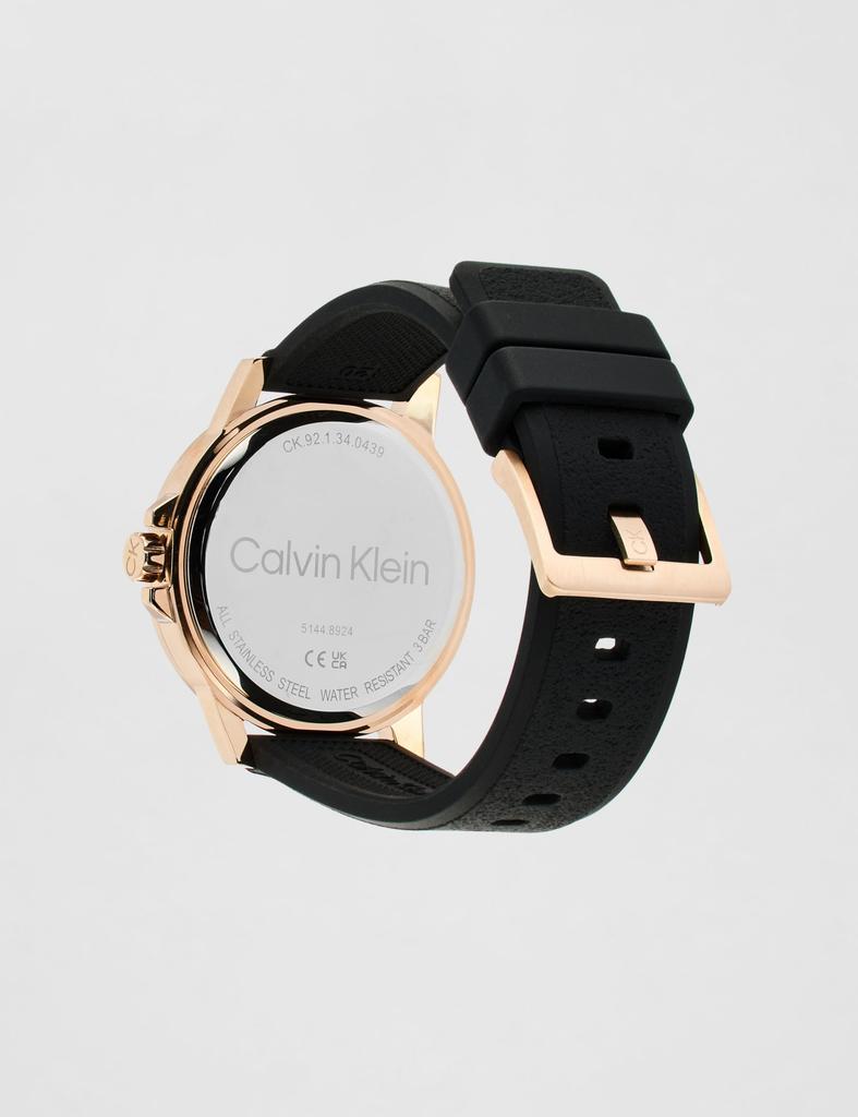 Calvin Klein Watch CK RESET Black Dial Silicone Strap 25200481 Men's [Official Import]