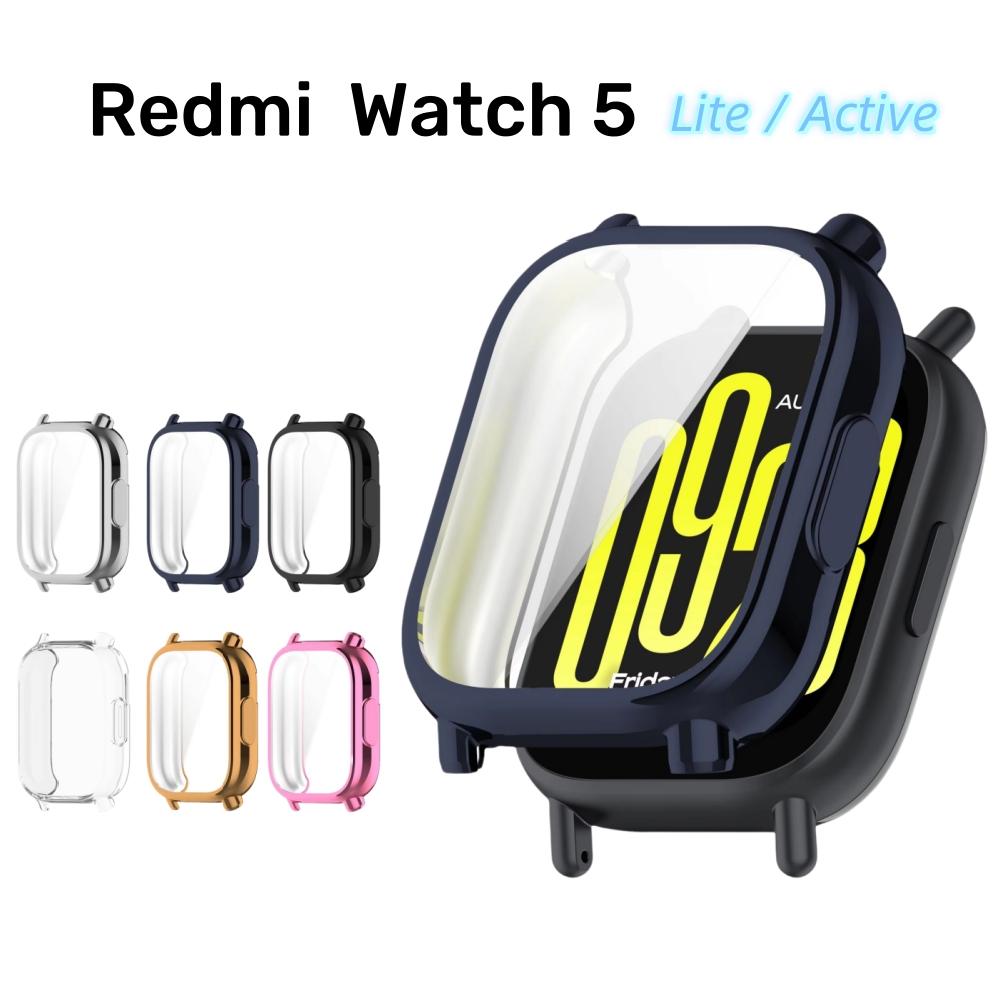 TPU Hülle für Redmi Watch 5 Lite / 5 Active Weiche Vollabdeckung Displayschutzfolie Smart für Watch5 Hülle Bumper Weiches Zubehör