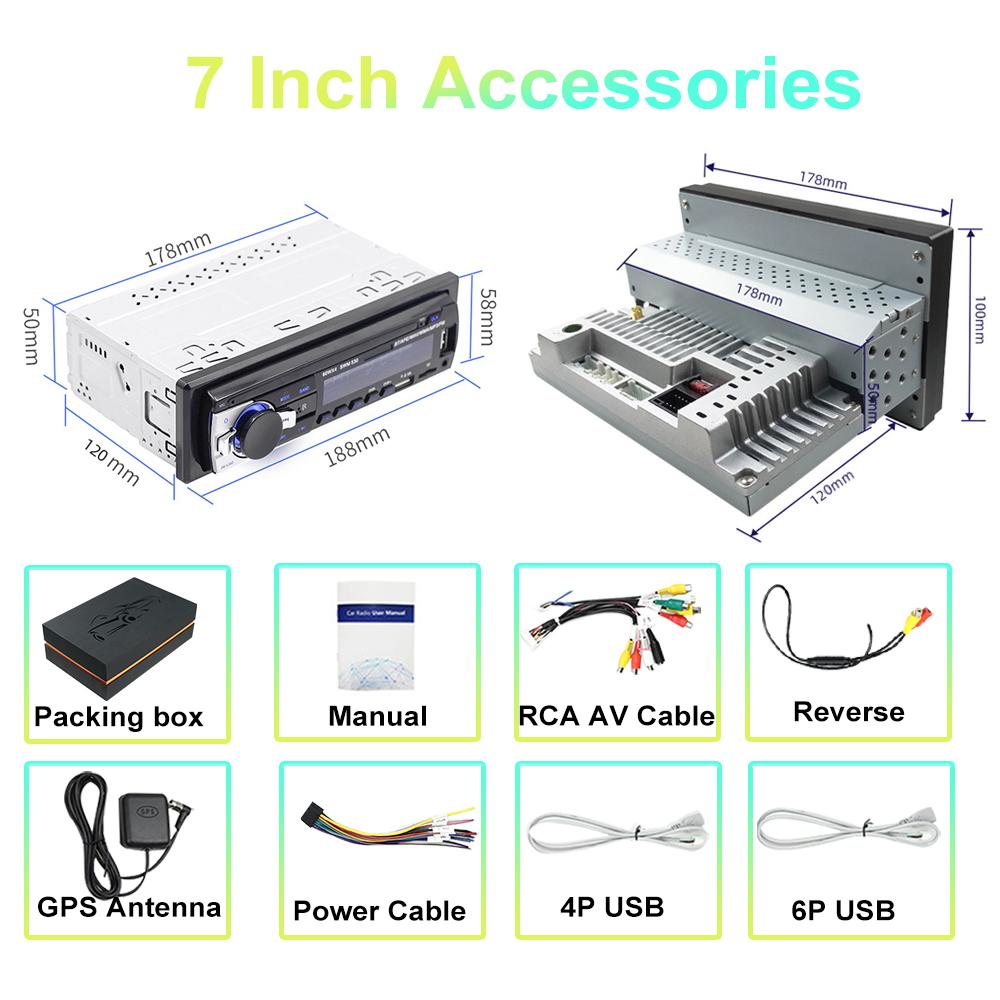 JMANCE 7/9/10,1 palce 1 Din1+32GB Android 13 Autorádio Multimediální MP5 přehrávač Carplay Auto Bluetooth WIFI GPS FM rádio