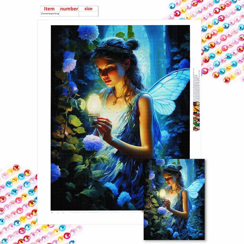 New Arrival 5D DIY Full Circle Diamond Painting "Girls in Flowers" Embroidery Cross Stitch Home Decor Gift