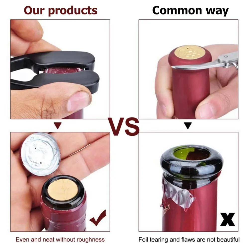 Bottle Foil Cutter Sharp Wine Foil Remover Ergonomic Design Removes Foil Top Bottle Opener Accessory Kitchen Accessories