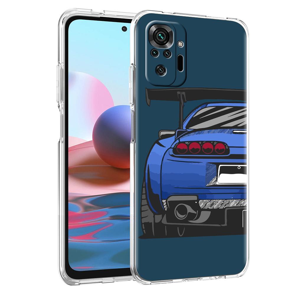Phone Case For Xiaomi Redmi Note 15 14 5G 13 12 10 11 Pro Plus 4G 14C 13C 12C Soft TPU Cover Japan JDM Sports Cars Comic