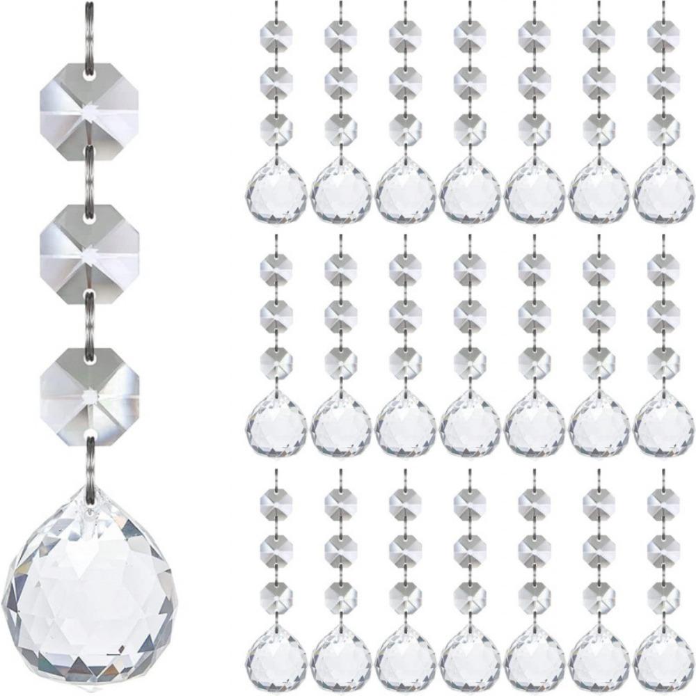 30Pcs Clear Acrylic Christmas Snowflake Ornaments Christmas Tree Charms  Christmas Tree Decor