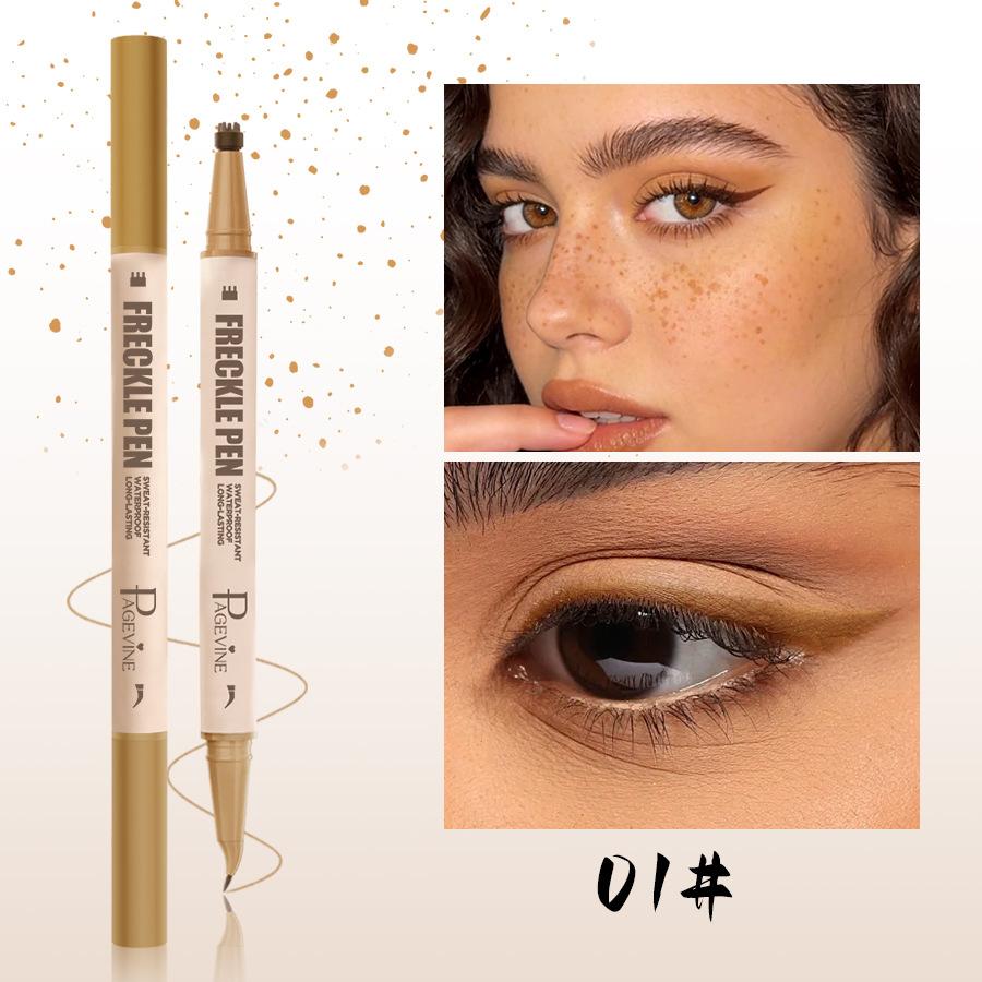 PAGE VINE Brown Dual End Eyeliner Freckle Pen Smooth Natural Pigmented 1