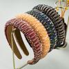 Hairband Handmade Braided Beaded Headband for Women, Made of Sponge Material, Simple and Elegant Face Mask Accessory for Hair.