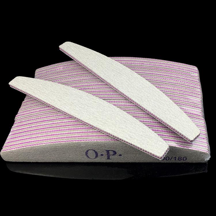 Fuji Star Wear-Resistant Nail Art Sanding Strip - Purple Core Half-Moon Toothed Rubber Board Scrubber