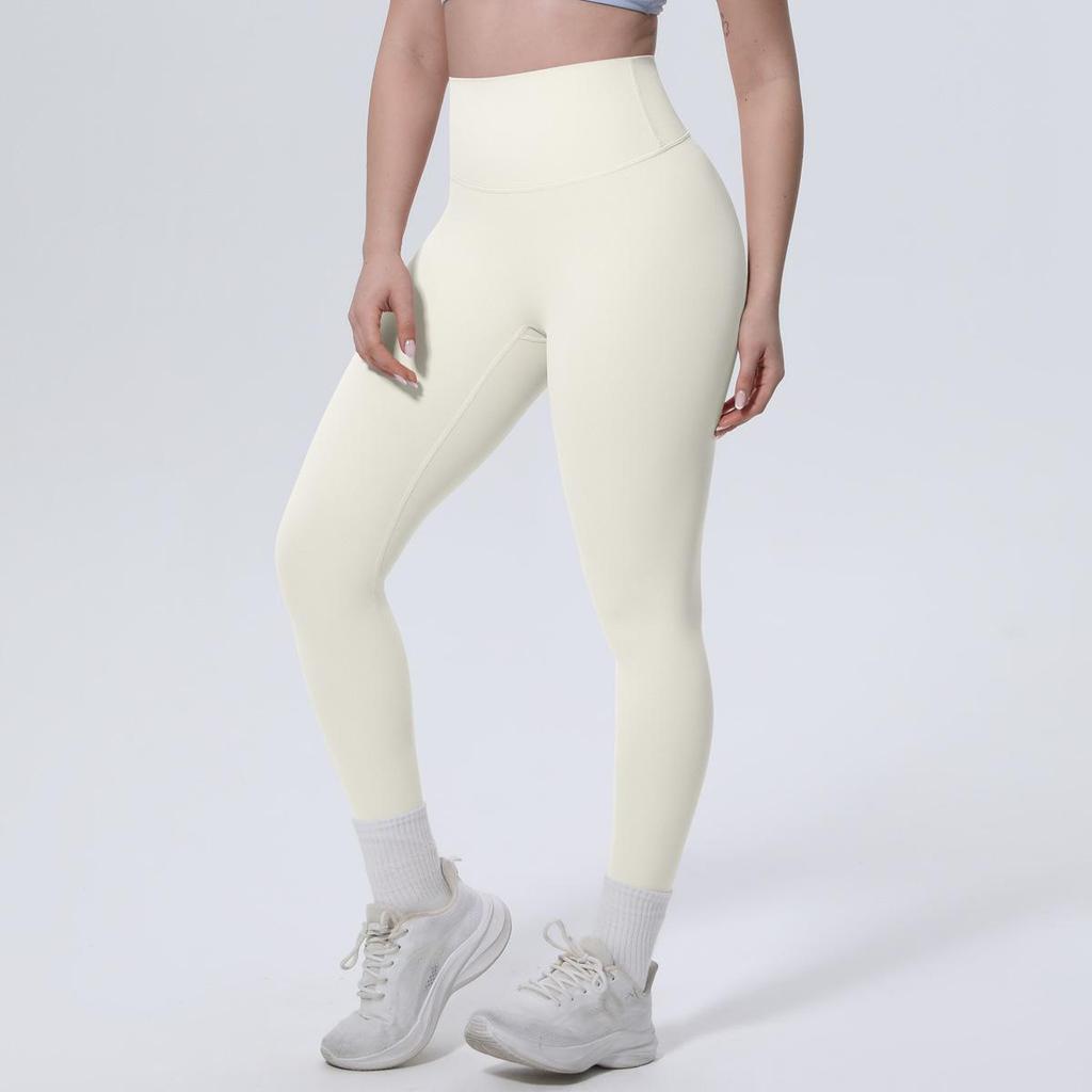 High-Waisted Peach-Lift Anti-Curl Yoga Pants - Skin-Friendly Nylon Tight-Fit Sportswear