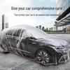 Universal Disposable Car Cover - Sun, Rain, and Dust Protection, Transparent Plastic Full Cover