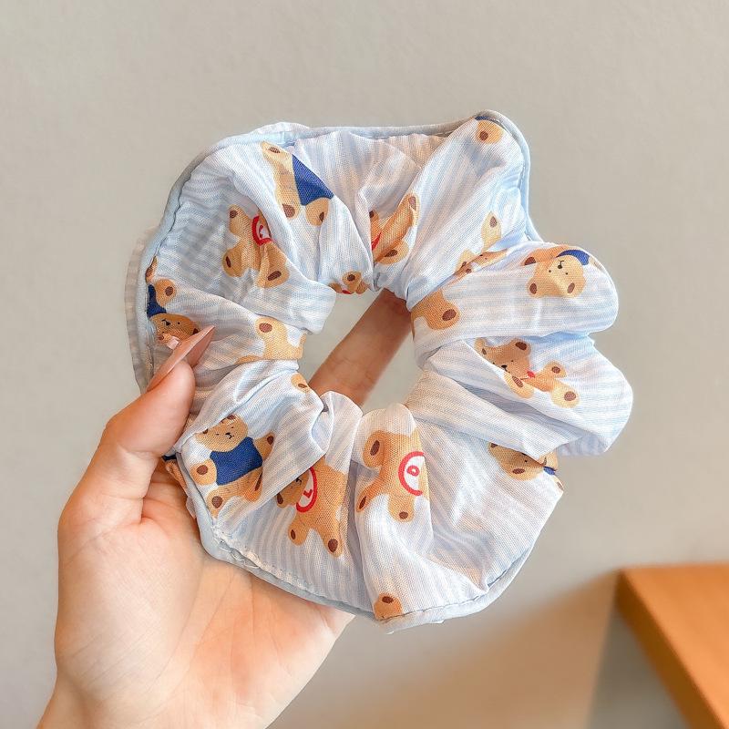 Korean Style Spring/Summer Floral Intestine Hair Scrunchie for Women – Elegant Ponytail Tie and Mori Girl Accessory.