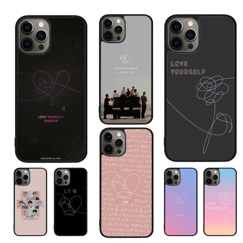 Love Yourself Answer Phone Case For iPhone 16 15 14 11 12 13 mini Pro XR XS MAX Plus coque Cover Shell