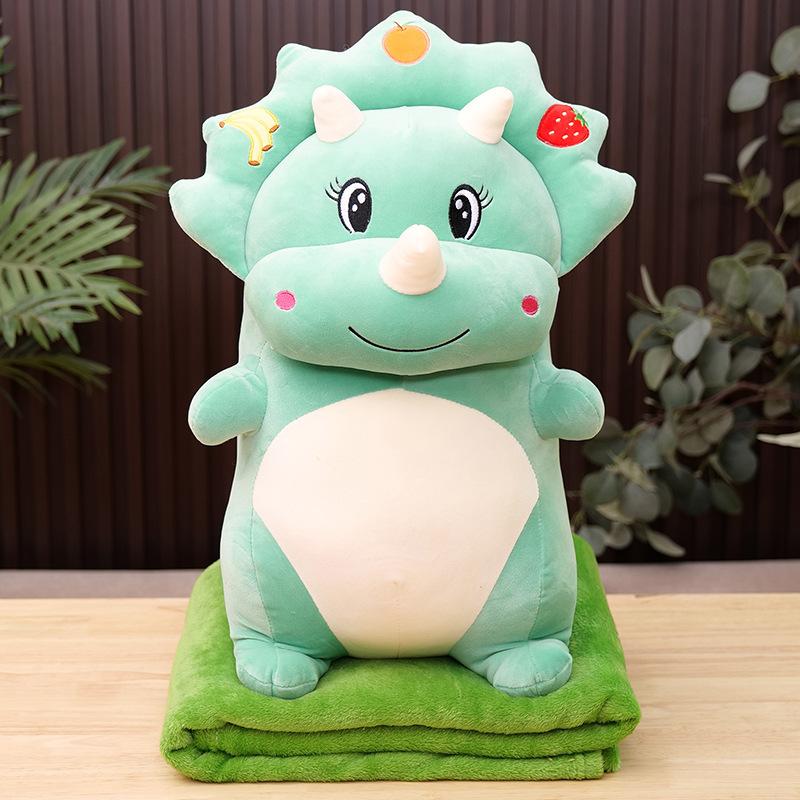 Kreative Tier-Klimaanlagendecke Überwurf Kissen mit Decke Puppe Plüschtier Mittagspausendecke Kinder- und Mädchengeschenk