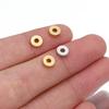 20pcs Stainless Steel Thread Bead 6mm Gold Color Engraving Spacer Beads for Jewelry Making DIY Necklace Bracelet Charms Pendants
