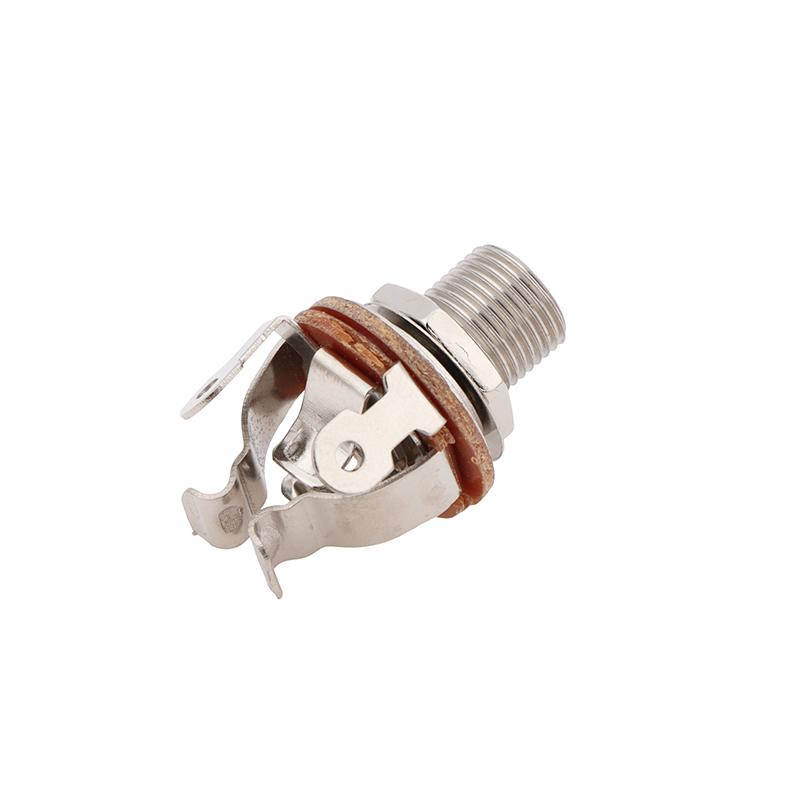 1/4 Inch Pickup Output 6.35Mm Electric Guitar Pickup Stereo Jack Input Plug Socket Brass For Pedal Guitar Female Connector Parts