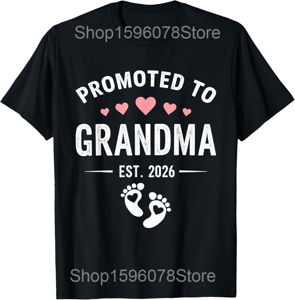 Funny First Time Grandma Let the Spoiling Begin New T Shirts Humor Streetwear Tee Shirt Short Sleeve Unisex Loose Grandmother