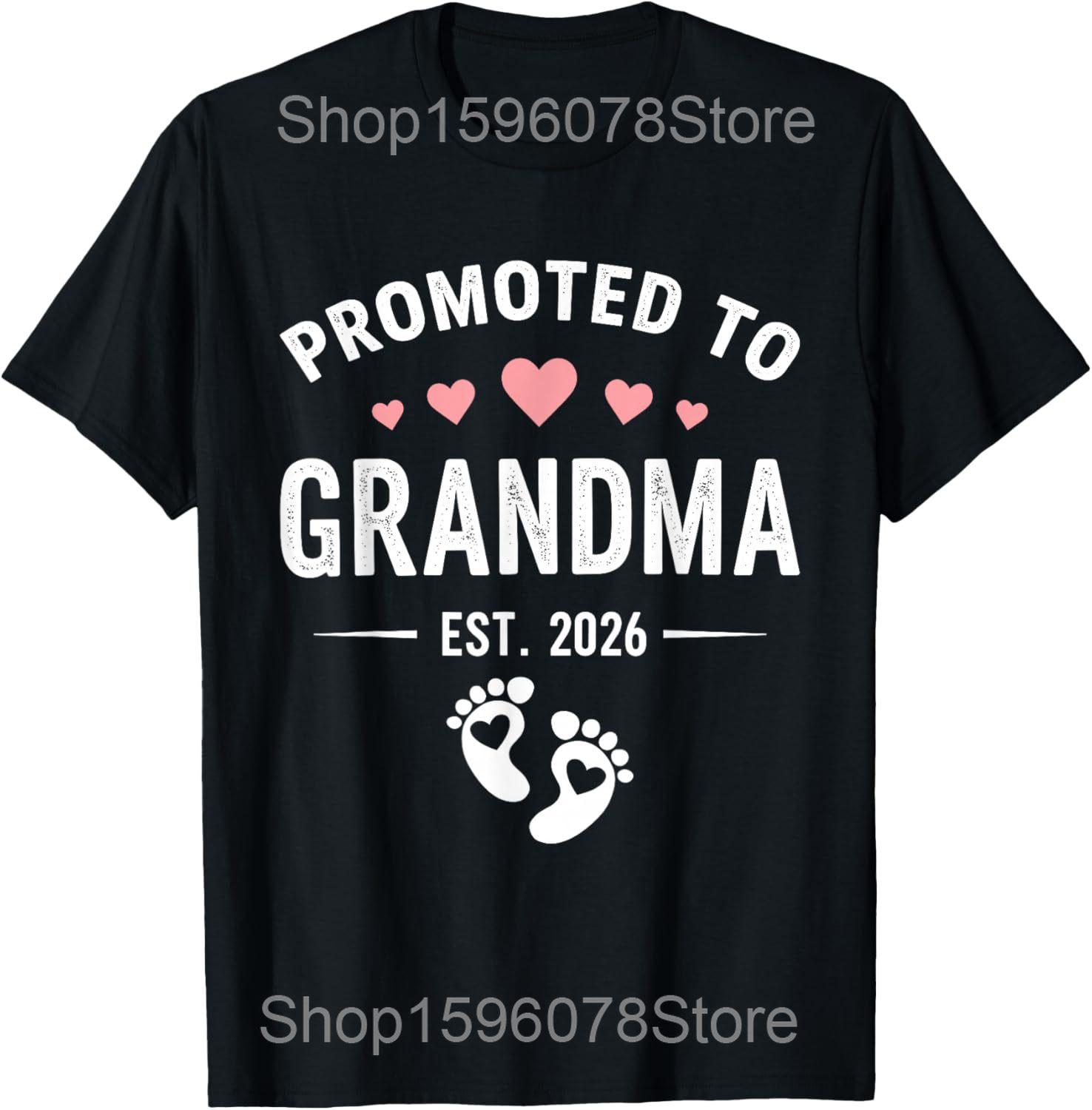 

Funny First Time Grandma Let the Spoiling Begin New T Shirts Humor Streetwear Tee Shirt Short Sleeve Unisex Loose Grandmother XL