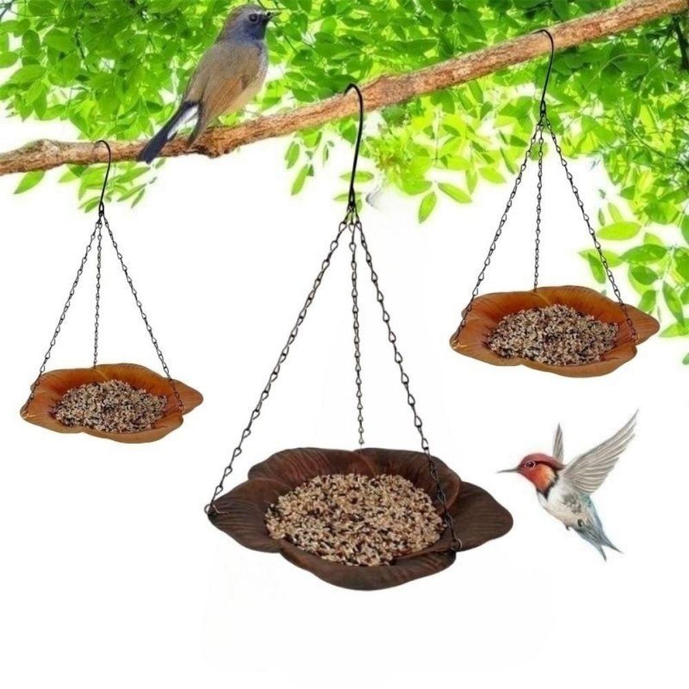 Balanced Hanging Bird Tray Flower Outdoor Bird Food Dispenser Bird Feeder Nature Setting