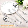 24Pcs Stainless Steel Flatware Cutlery Set Mirror Polished Flower Rustproof Pattern Silverware Utensils for Home Camping Party
